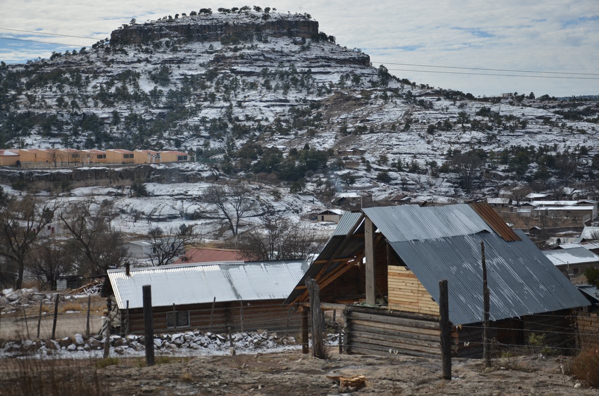 Vista general de las afectaciones por el mal clima en la comunidad de Guachochi, en el estado de Chihuahua (México). (Foto Prensa Libre: EFE).