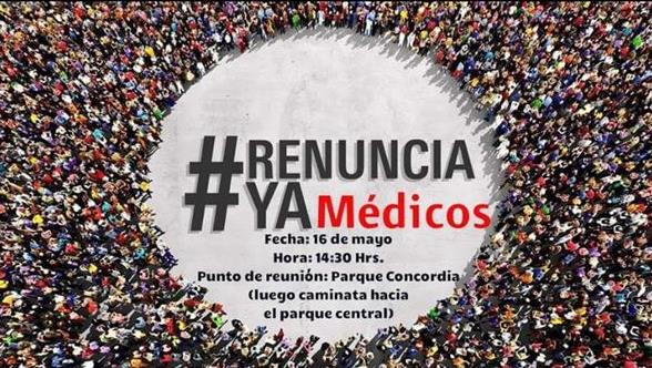 Gremio médico convoca a participar en la manifestación del próximo sábado. (Foto Prensa Libre: Facebook).