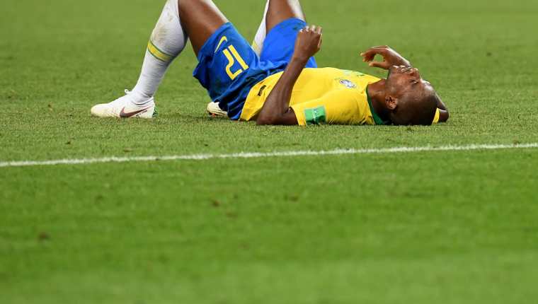 El gol de Fernandinho le abrió el camino a Bélgica para vencer a Brasil en la llave de cuartos de final de Rusia 2018. (Foto Prensa Libre: AFP)