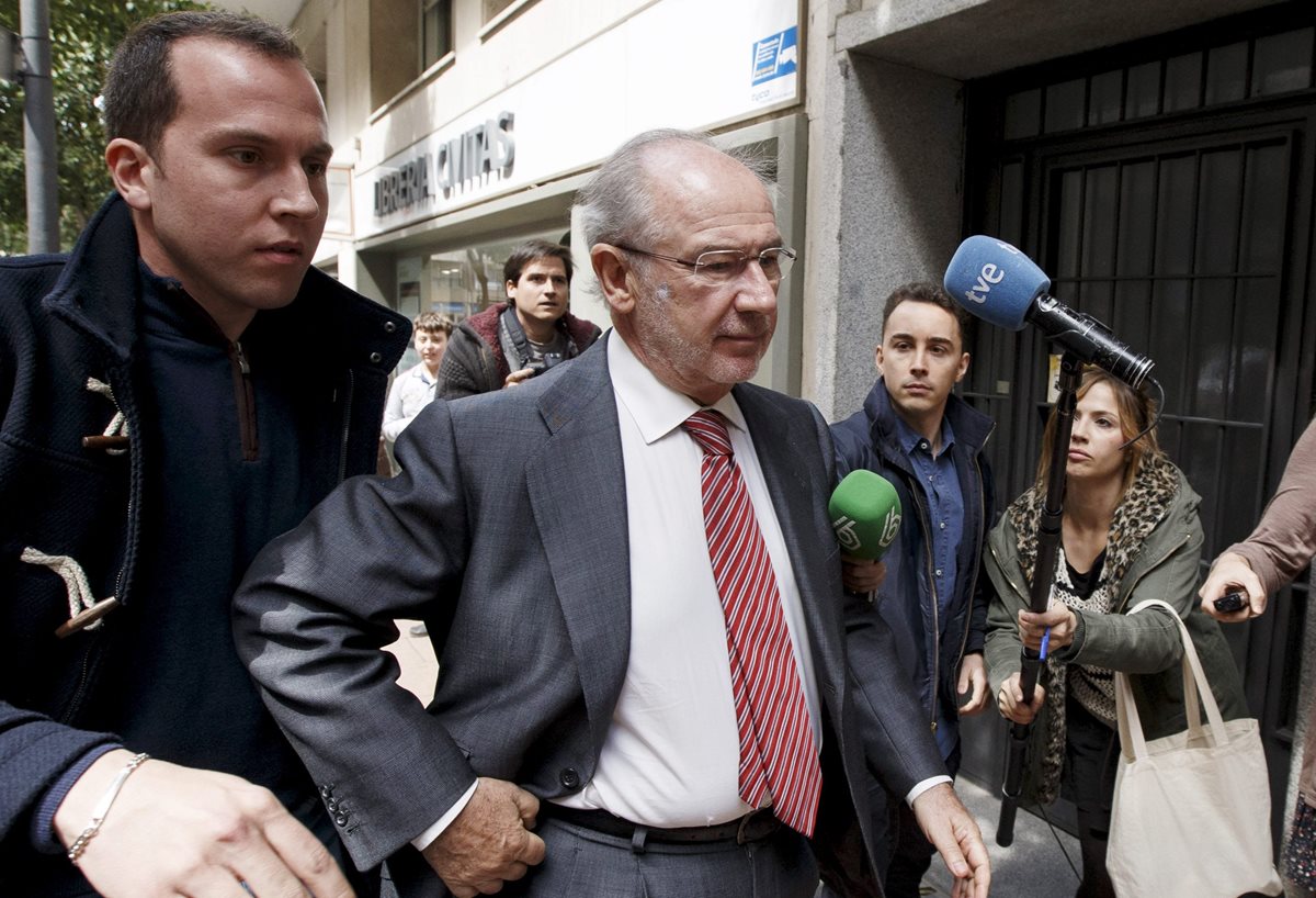 Rodrigo Rato, exdirector gerente del Fondo Monetario Internacional es acusado de fraude. (Foto Prensa Libre:EFE)