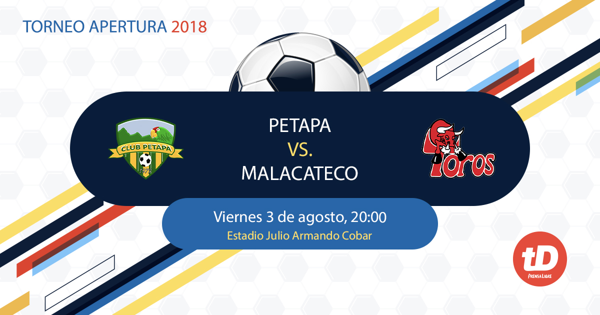 Petapa y Malacateco arrancan con la jornada 2 del Apertura 2018 en el Julio Armando Cóbar. (Foto Prensa Libre: TodoDeportes)