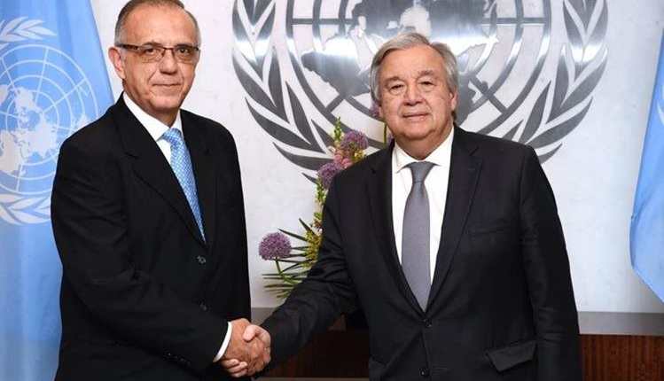 La ONU resaltó el trabajo de Iván Velásquez (izquierda) al frente de la Cicig. En la foto, con el secretario de la ONU, António Guterres. (Foto: Hemeroteca PL)