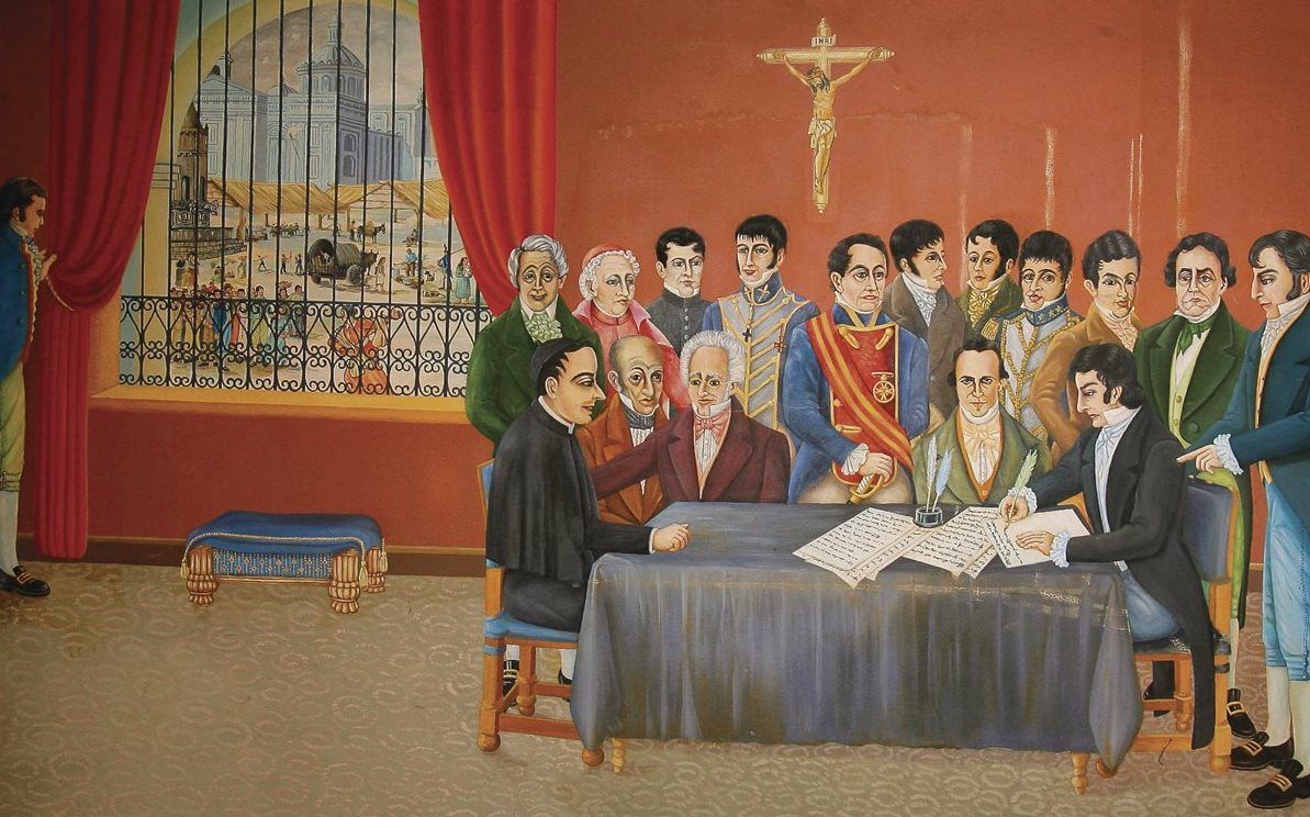 Pintura alegórica a la firma de la independencia. (Foto: Hemeroteca PL)
