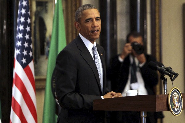 Barack Obama durante su intervención en el Consejo de Cooperación del Golfo. (EFE).
