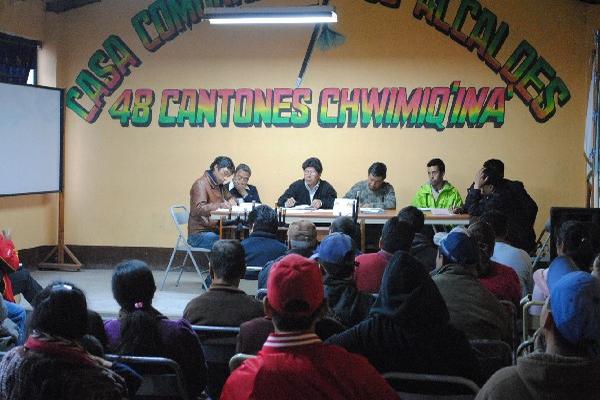 La junta directiva de los 48 cantones  solicita al alcalde de Totonicapán  un informe detallado sobre la forma en que se administran los  bienes del municipio.