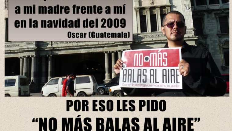 La Asociación Elisa Reyes lidera la campaña para disminuir los disparos al aire. (Foto Prensa Libre: Cortesía)
