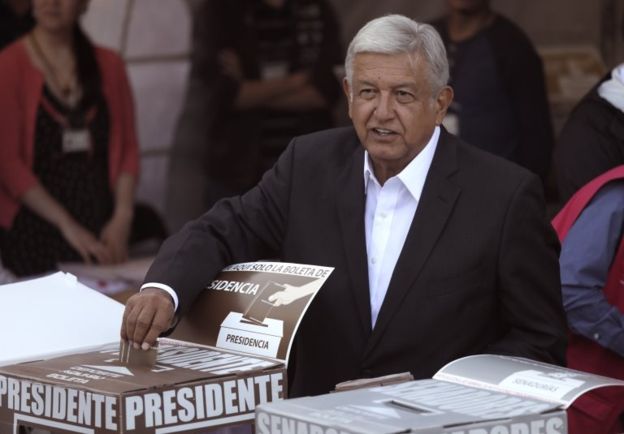 López Obrador compitió por la coalición integrada por los partidos Morena, del Trabajo y Encuentro Social. (Reuters)