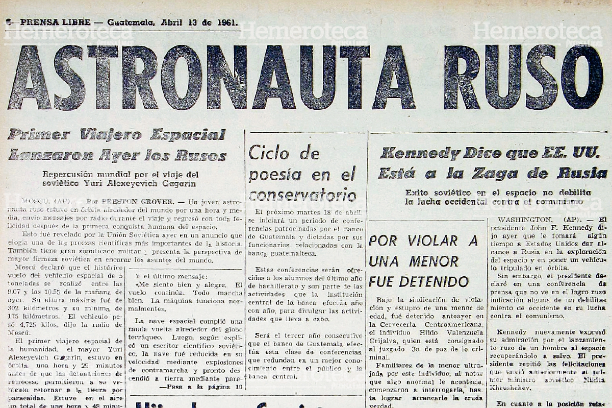Nota del 13 de abril de 1961 donde se anunciaba la proeza. Foto: Hemeroteca PL