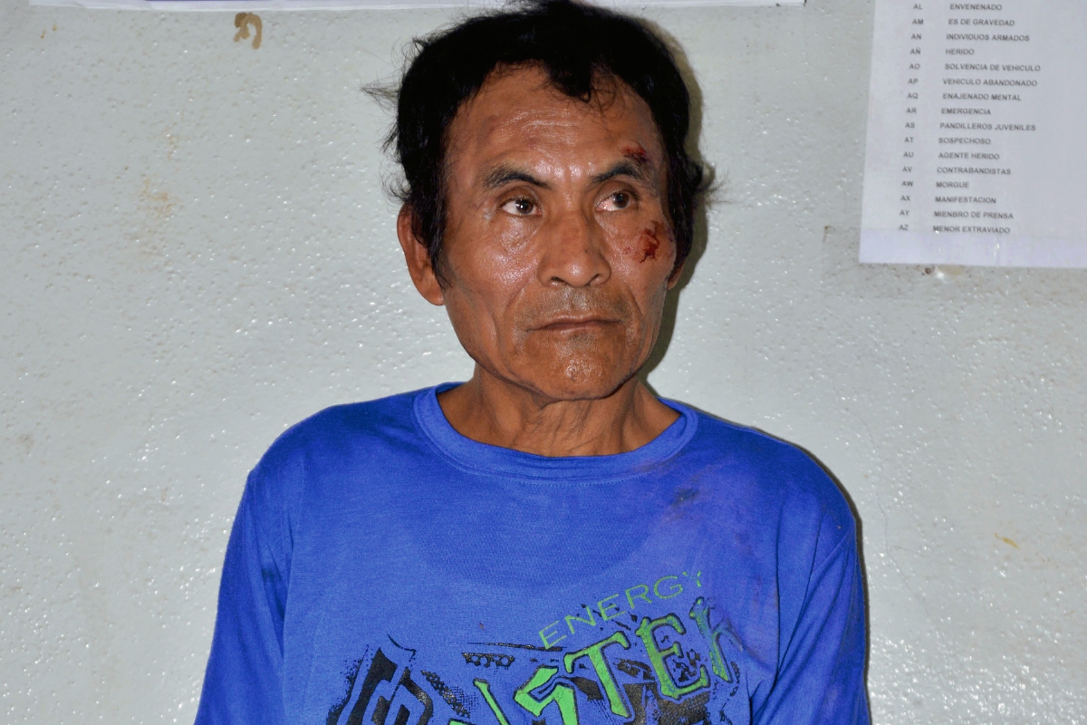 Marco Tulio  Hernández Sánchez fue capturado en San Antonio Suchitepéquez, Suchitepéquez, cuando abusaba de una niña de 4 años. (Foto Prensa Libre: Omar Méndez)