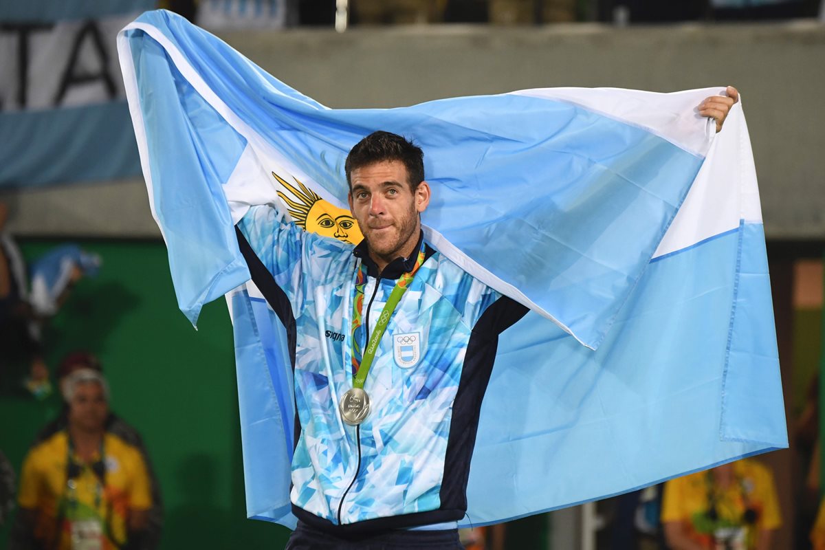 El argentino Juan Martín del Potro se convirtió en el nuevo héroe de su país después de su actuación en los Juegos Olímpicos de Río. (Foto Prensa Libre: AFP)