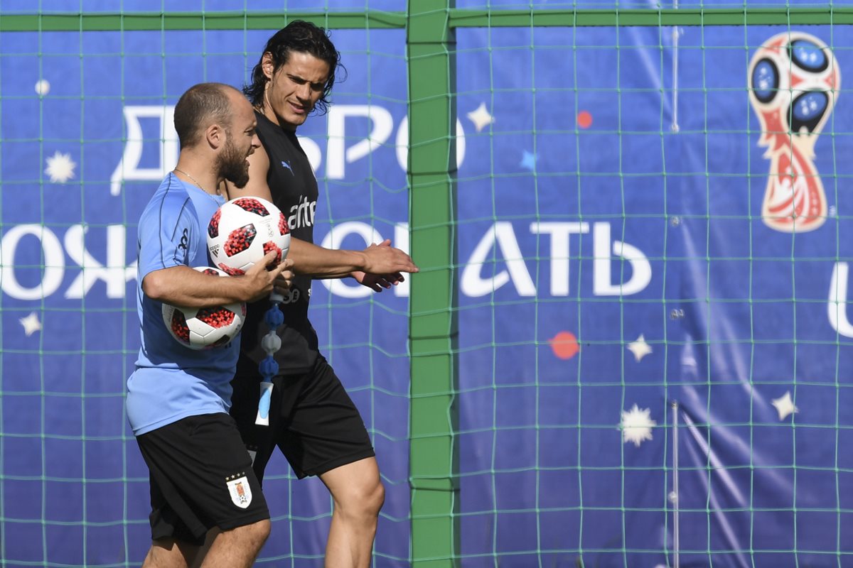 Uruguay está a la espera de la recuperación de Cavani, su goleador estrella. (Foto Prensa Libre: AFP)