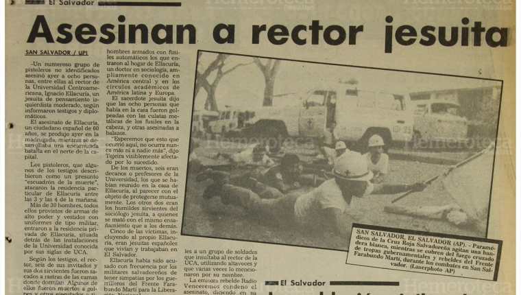 Prensa Libre dio a conocer el 17/11/1989 el asesinato de los sacerdotes jesuitas.(Foto: Hemeroteca PL)