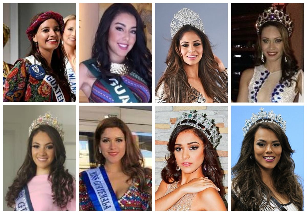 Ocho reinas de la belleza nacional compiten en certámenes fuera del país. (Foto Prensa Libre: Cortesía y Hemeroteca PL)