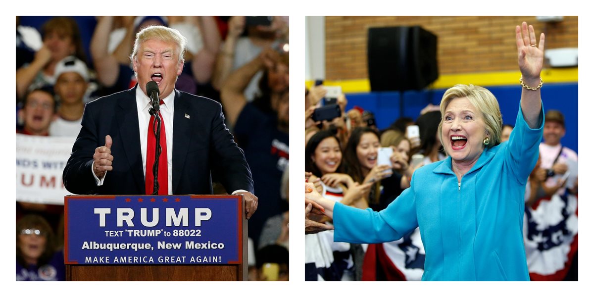 Los candidatos Donald Trump y Hillary Clinton . (Foto Prensa Libre: AP).