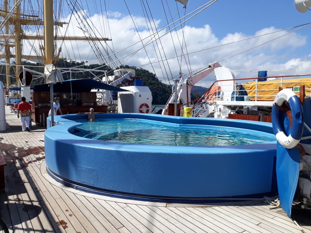 El Crucero MS Royal Clipper, embarcación de lujo de Línea Exclusiva de Cruceros, visita por primera vez Guatemala y atracó Puerto Santo Tomás de Castilla, Puerto Barrios, Izabal.