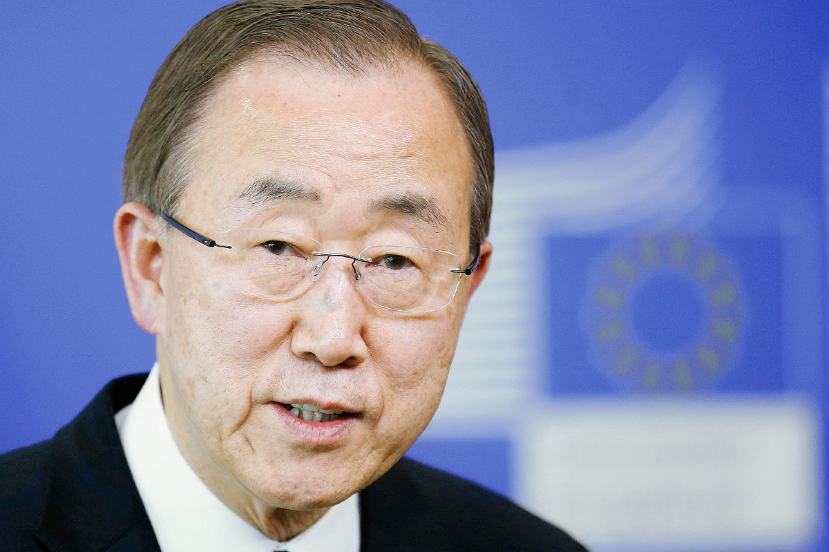El secretario general de la ONU, Ban Ki-moon. (Foto Prensa Libre: EFE).