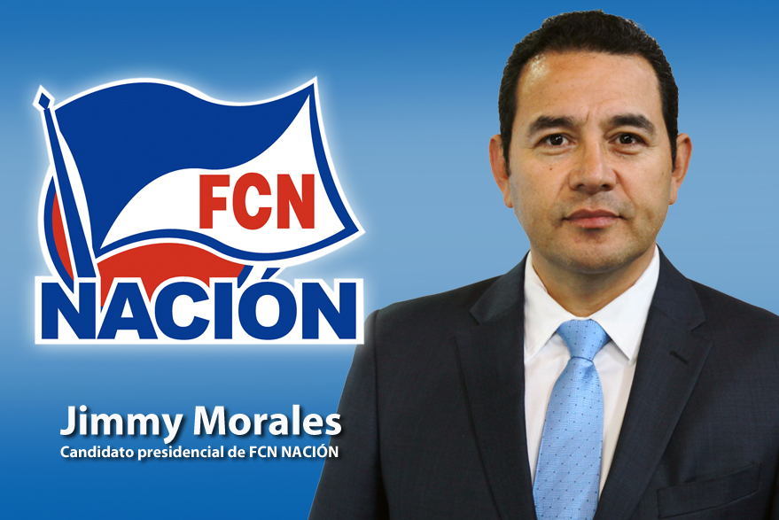 Jimmy Morales, candidato presidencial del partido FCN NACIÓN. (Fotoarte: Hugo Cuyán Vásquez)
