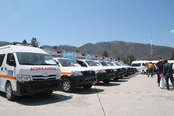 En febrero último, el Ejecutivo terminó en  Huehuetenango la entrega de  ambulancias.