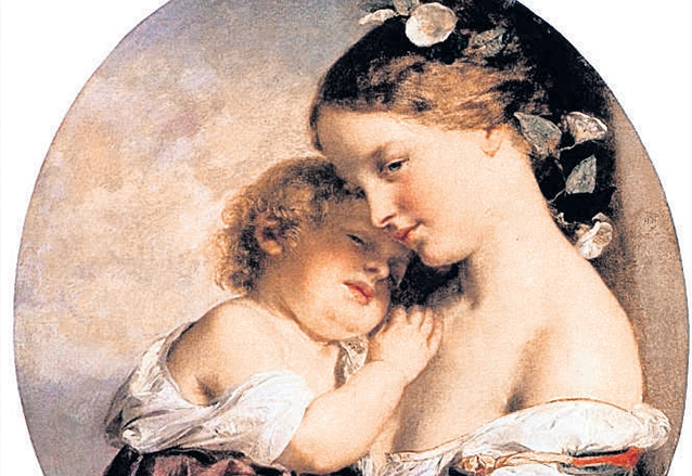 Madre e hijo. Pintura de Károly Brocky (1807-1855). (Foto: Hemeroteca PL)
