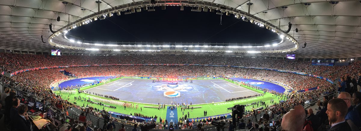 El estadio Olímpico de Kiev lució sus mejores galas para la final de la Champions League.