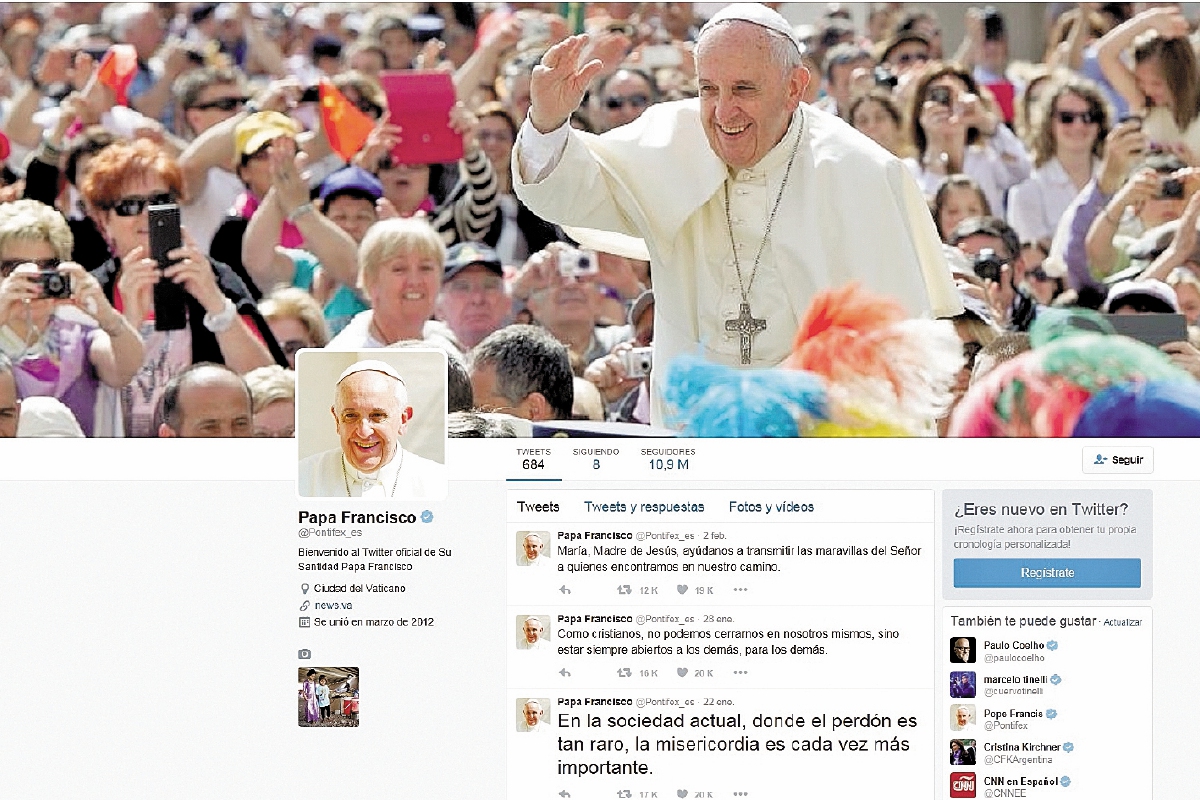 El Papa es el más influyente en Twitter.