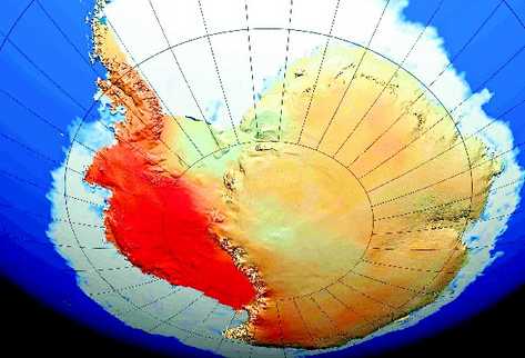 Una gran parte del continente de la Antartida helado se ha calentado a un ritmo de más de 0,1 grados por década en 50 años,(EFE)