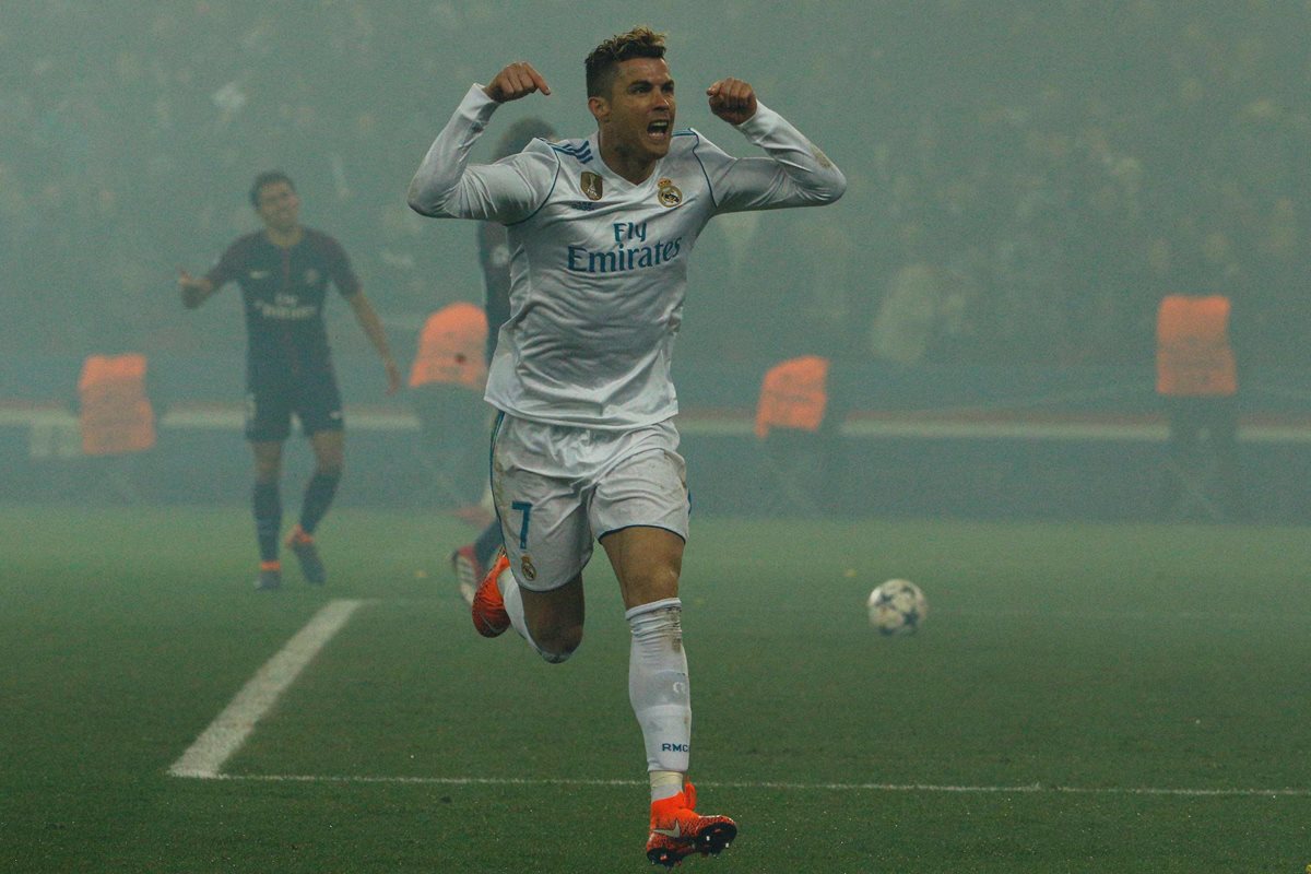 Así festejo Cristiano Ronaldo el 1-0 del Real Madrid.