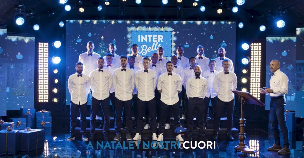 Llega el espíritu navideño a la Serie A Italiana. (Foto Prensa Libre: cortesía Inter de Milán)