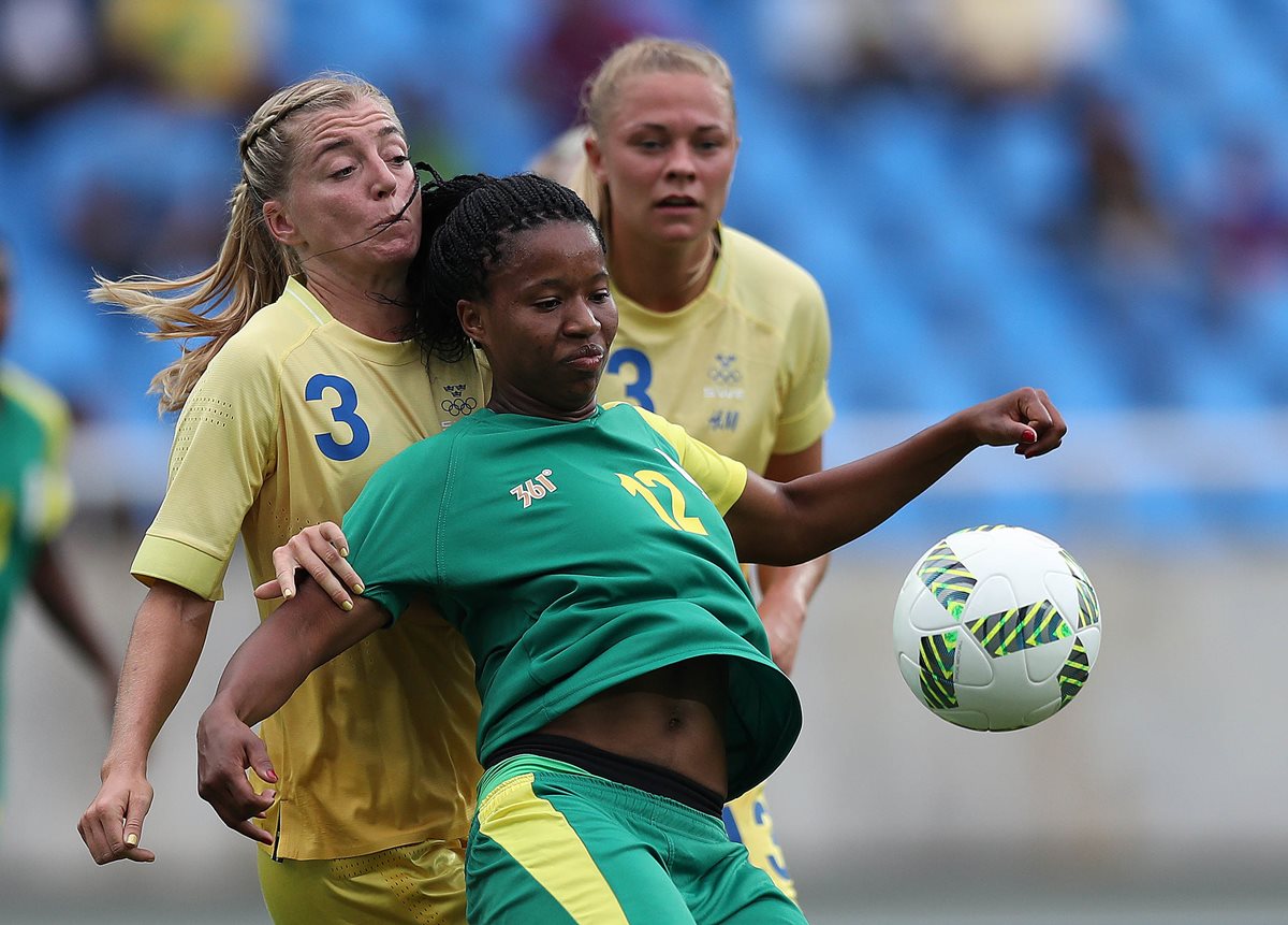Suecia tuvo un debut soñado en el futbol femenino de Río 2016, al superar a Sudáfrica. (Foto Prensa Libre: EFE).