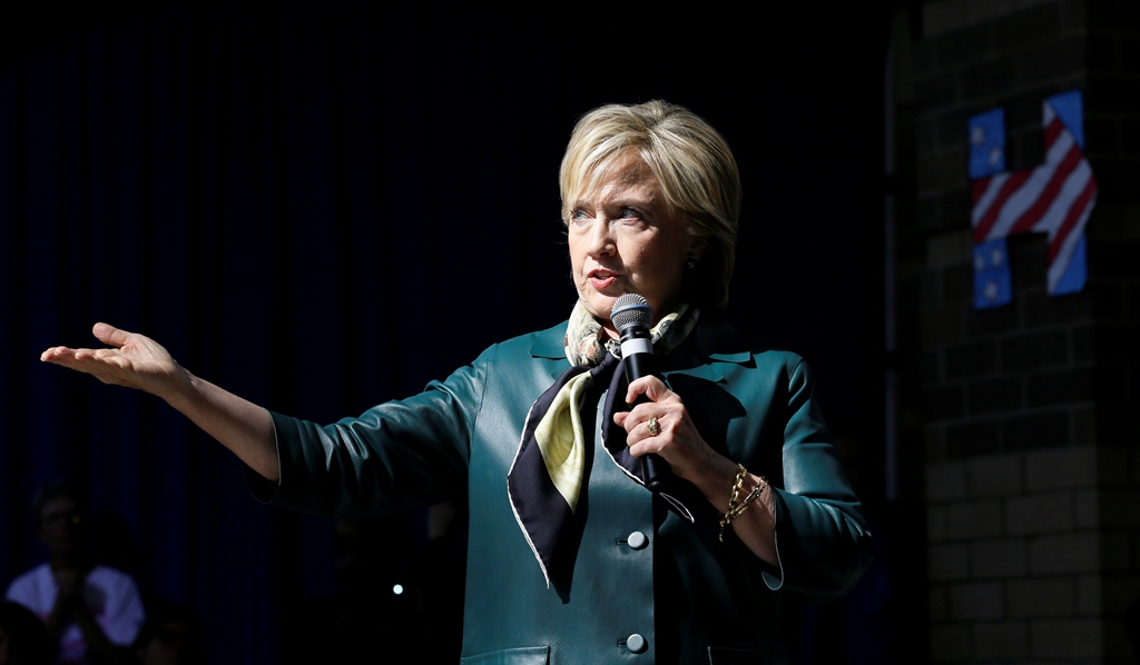 La demócrata Hillary Clinton, muestra su rechazo al pacto comercial. (Foto Prensa Libre: AP)