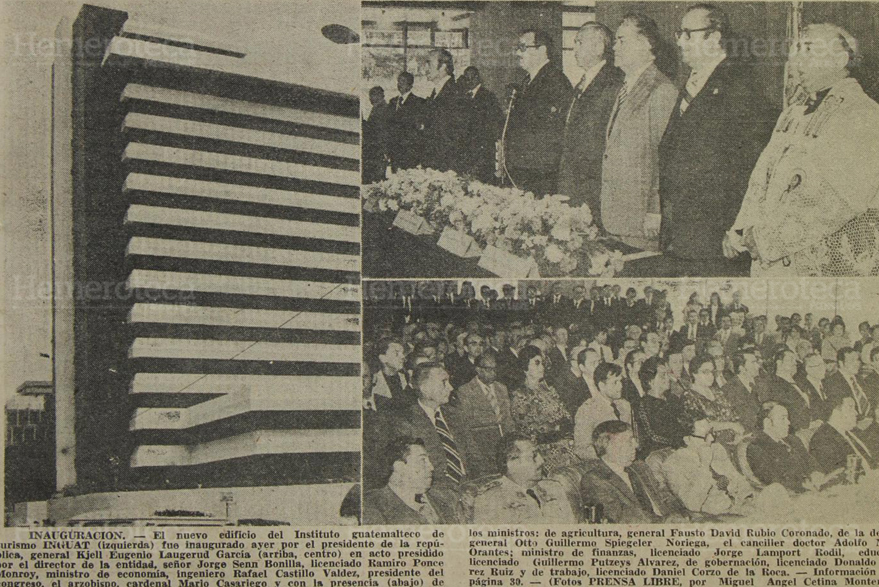 Inauguración del edificio del Instituto Guatemalteco de Turismo. (Foto: Hemeroteca PL)