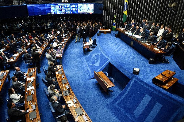 Resultado del voto del Senado sobre la suspensión de Dilma Rousseff. (AFP).