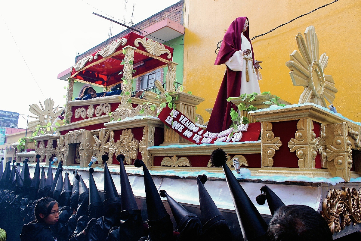 Advocación del Señor Sepultado de la procesión de El Calvario. (Foto Prensa Libre: Óscar Figueroa)