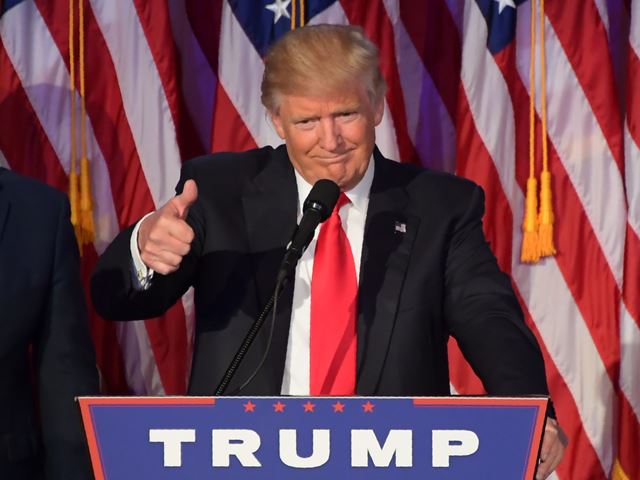 El polémico magnate Donald Trump triunfó en las elecciones de Estados Unidos celebradas este 8 de noviembre. (Foto Prensa Libre: AFP).