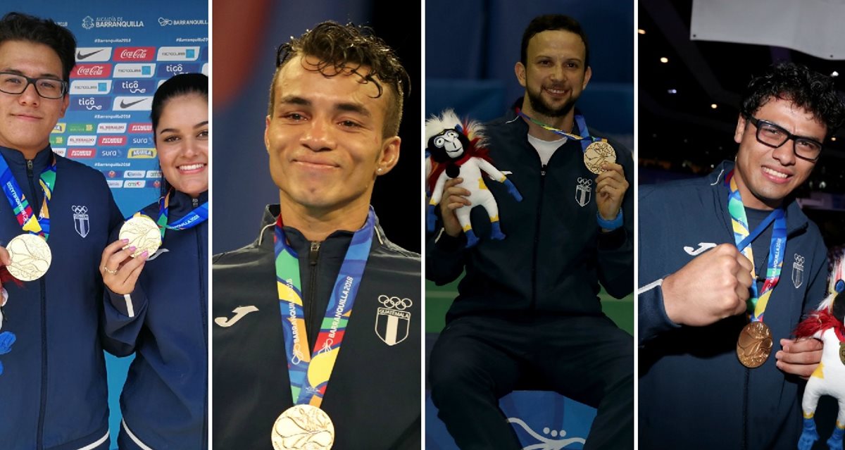 Charles Fernández, Luis Carlos Martínez, Jorge Vega y Jean Pierre Brol, son algunos de los atletas nacionales que han ganado oro. (Foto Prensa Libre: Cortesía COG)