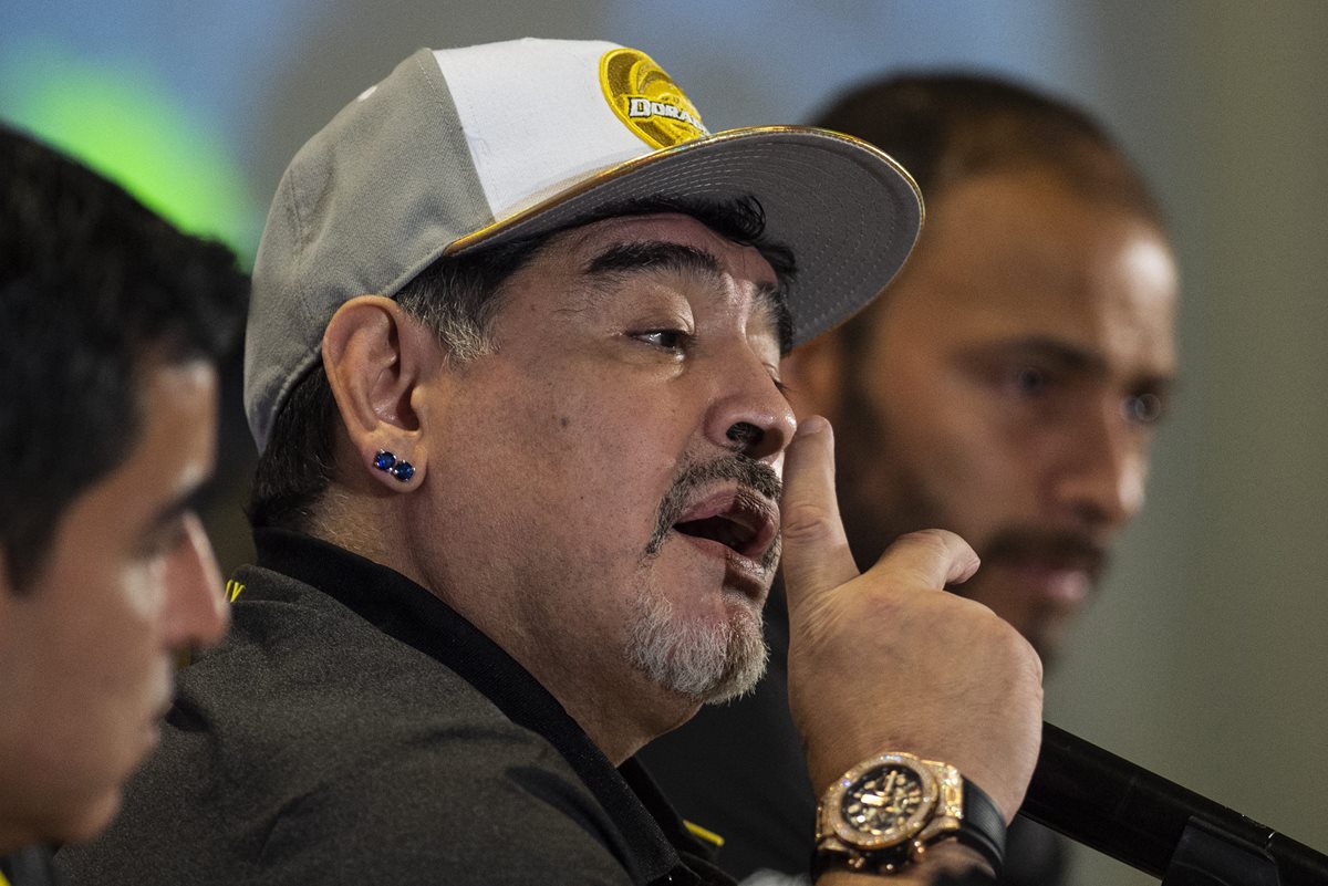 Maradona aseguró que Dorados buscará los resultados ya que no le gusta defender. (Foto Prensa Libre: AFP)