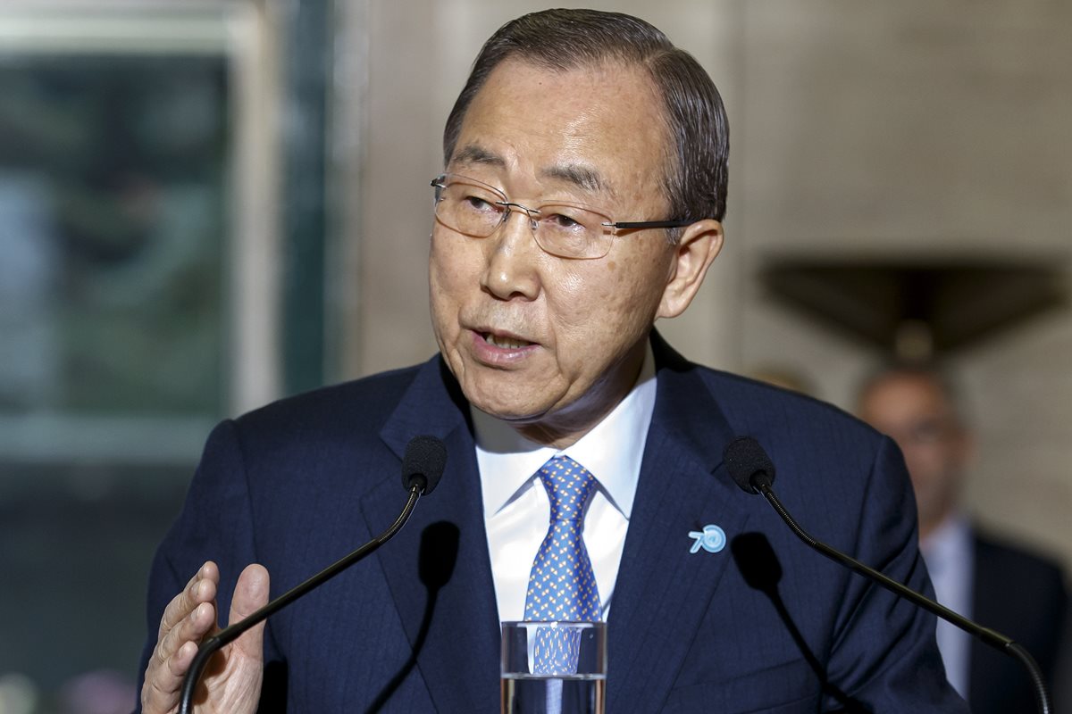 Ban Ki-moon espera que exista una solución consensuada sobre Cataluña en España. (Foto Prensa Libre: AP).