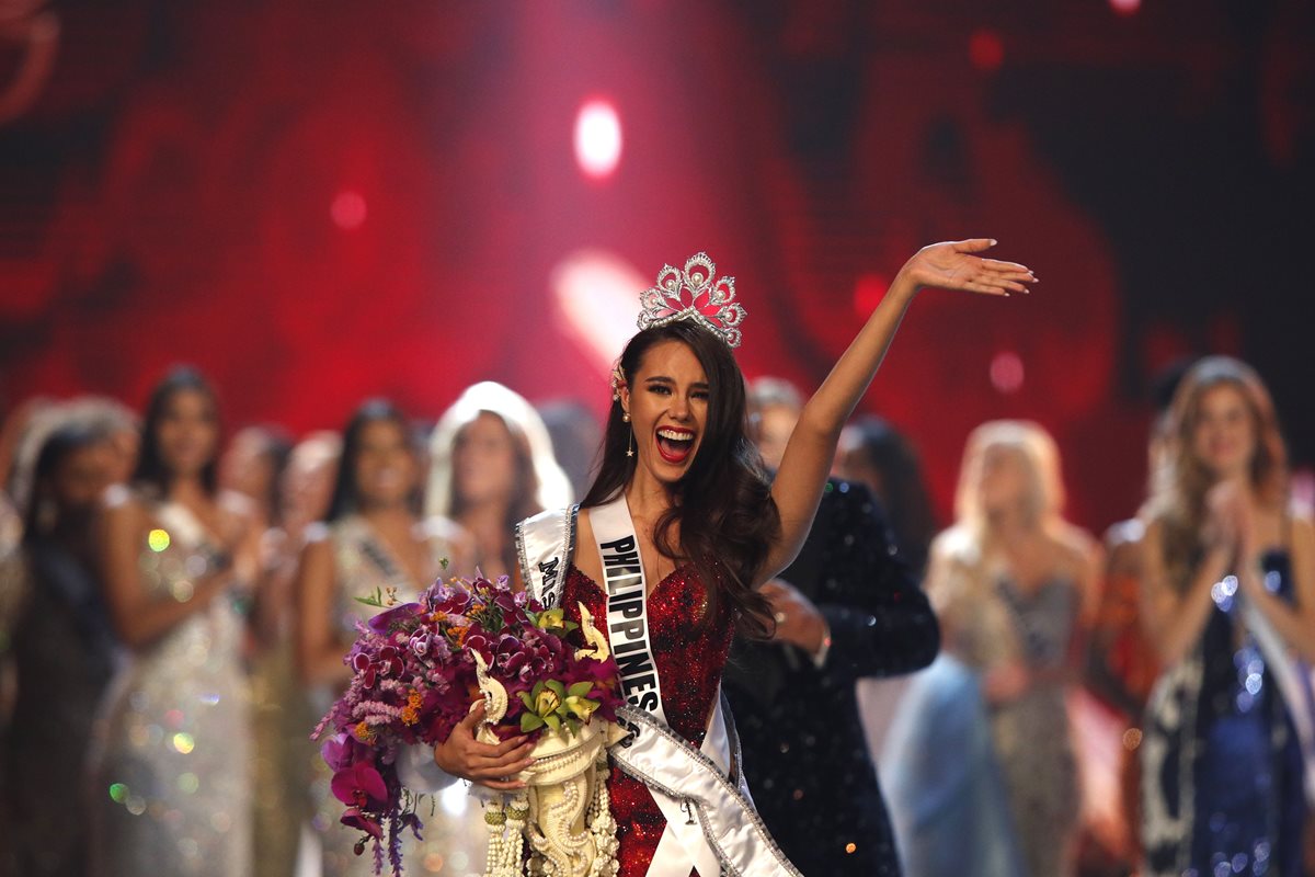 Catriona Gray, de Filipinas, fue elegida como la nueva Mis Universo (Foto Prensa Libre: EFE).
