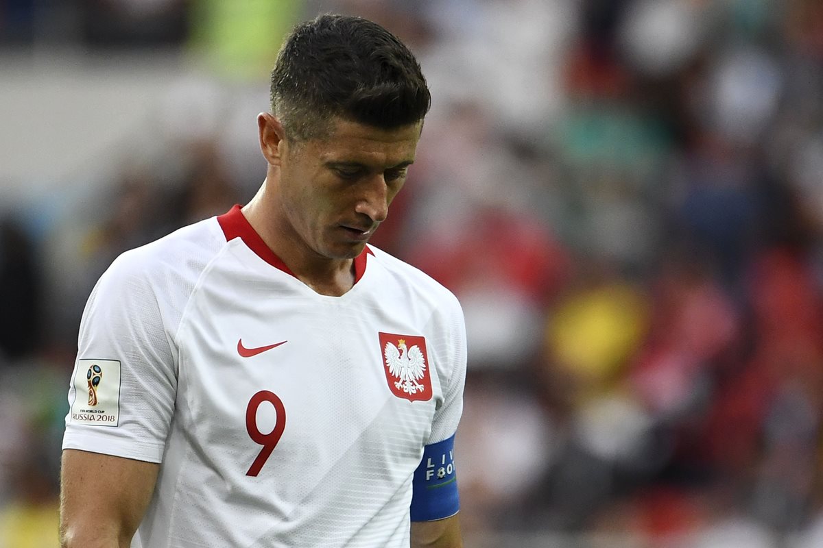 Robert Lewandowski, delantero de la Selección de Polonia. (Foto Prensa Libre: AFP)