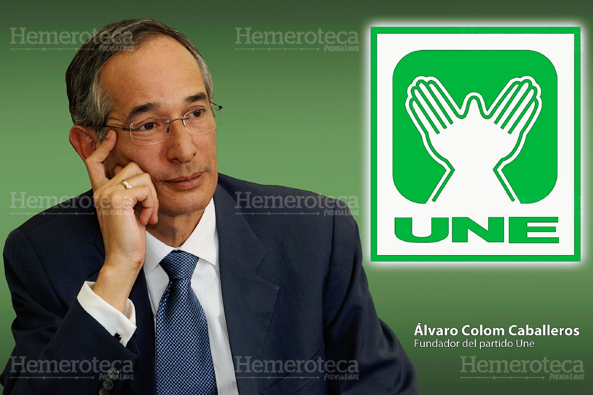 Alvaro  Colom Caballeros  Fundador del Partido Unidad de la Esperanza -UNE-. (Fotoarte: Hugo Cuyán)