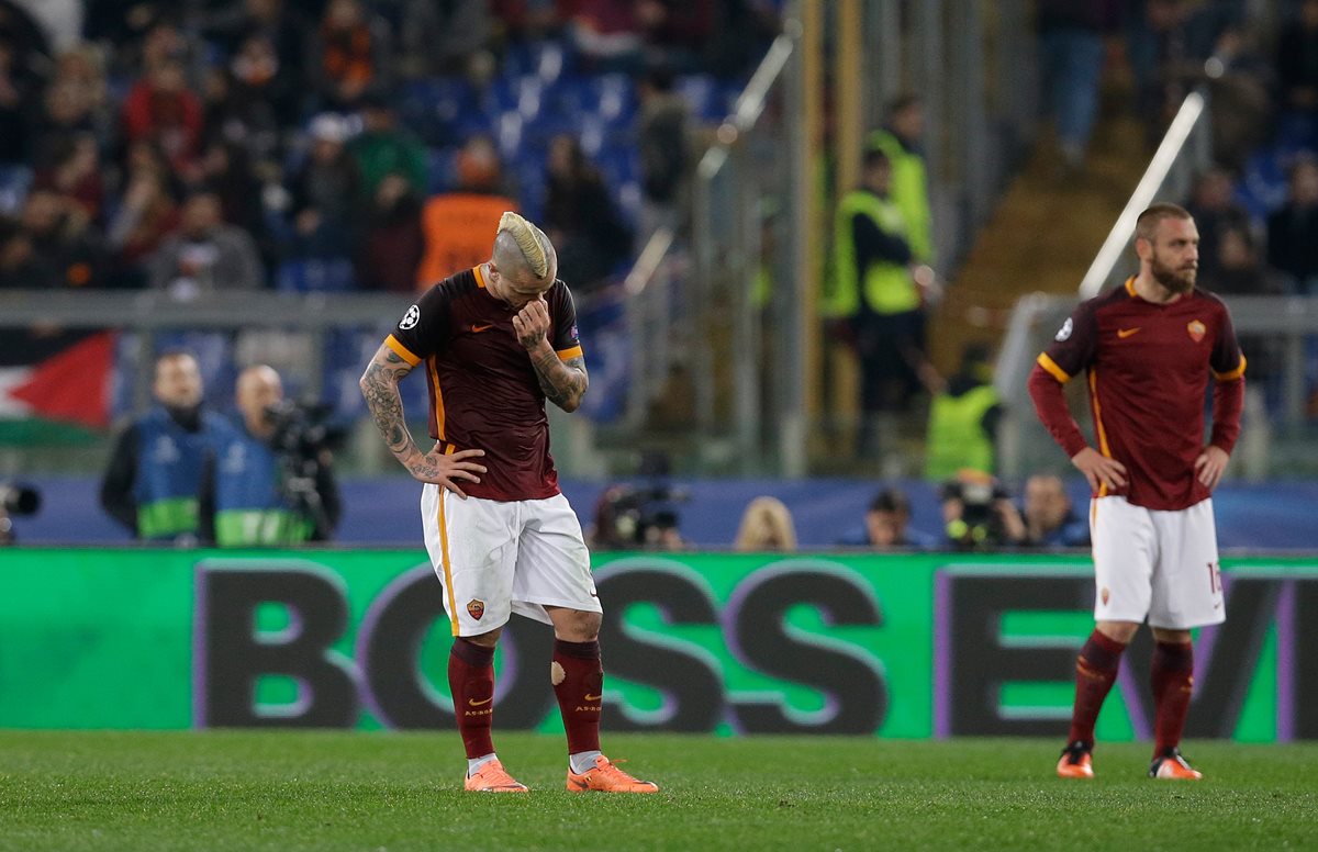 Daniele De Rossi no podrá jugar en el duelo de vuelta frente al Real Madrid. (Foto Prensa Libre: AFP)
