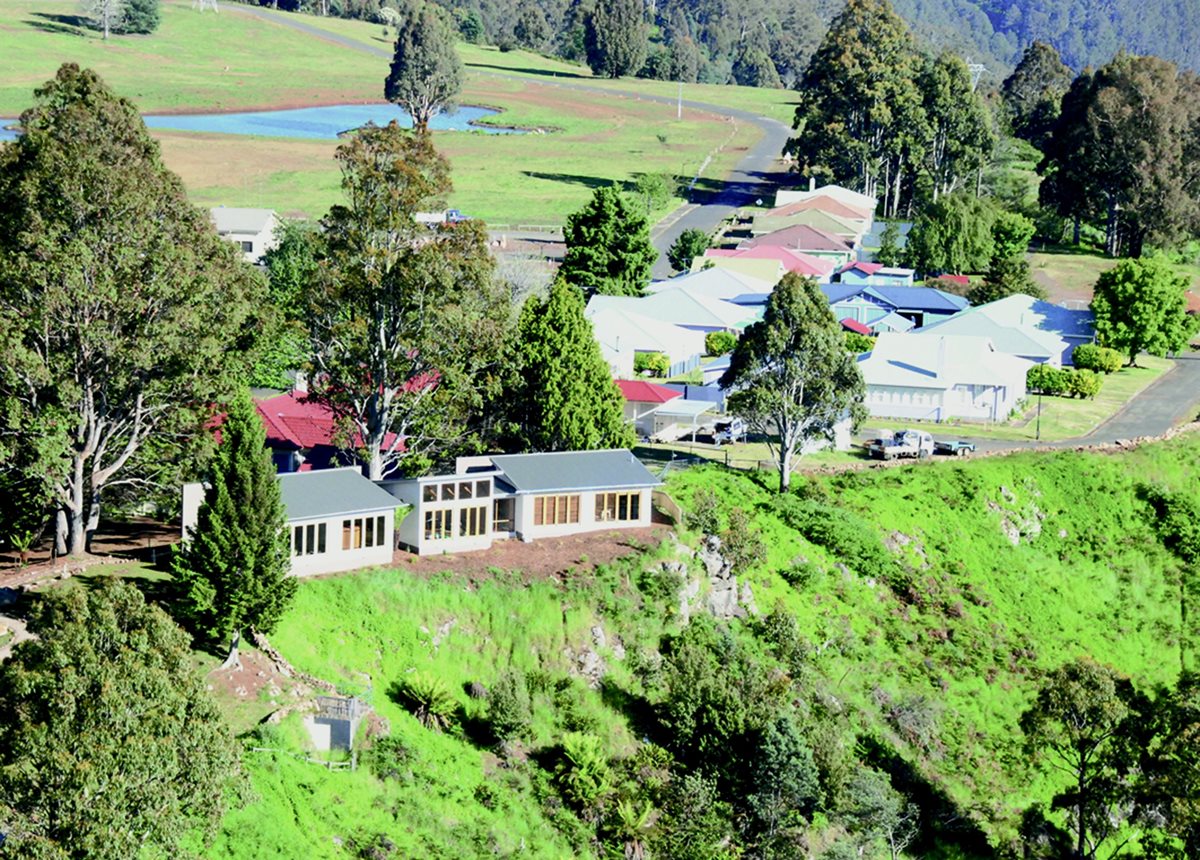 Vista aérea del poblado de Terraleah en el corazón de Tasmania. (Foto Prensa Libre: AFP).