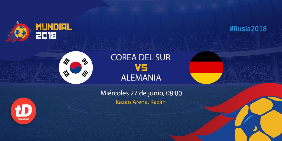 Corea y Alemania disputarán uno de los boletos hacia la siguiente ronda del Mundial. (Foto Prensa Libre: TodoDeportes9