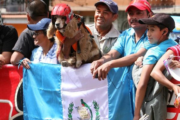 Los seguidores llegaron al Anillo Periférico, hasta con las mascotas para no perder ningún detalle. (Foto Prensa Libre: Fernando Ruiz)