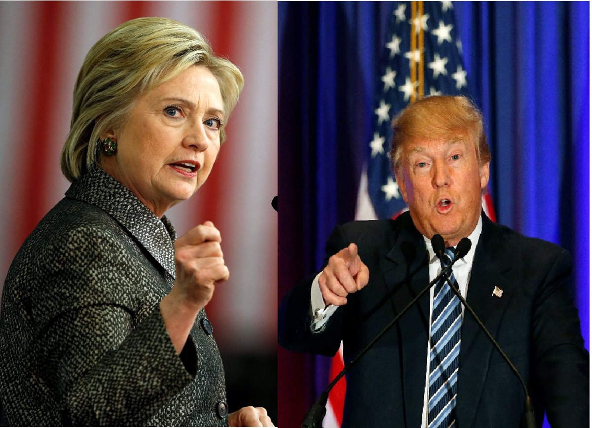 Hillary Clinton y Donald Trump empatan en una impopularidad histórica. (AFP).