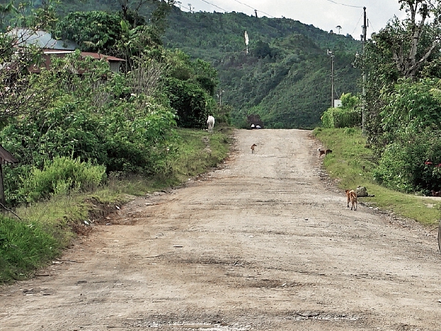 En el tercer tramo hay trayectos sin asfalto en comunidades de Mayaland y Jolomquen, Huehuetenango. (Foto Prensa Libre: Juan Carlos Rivera)
