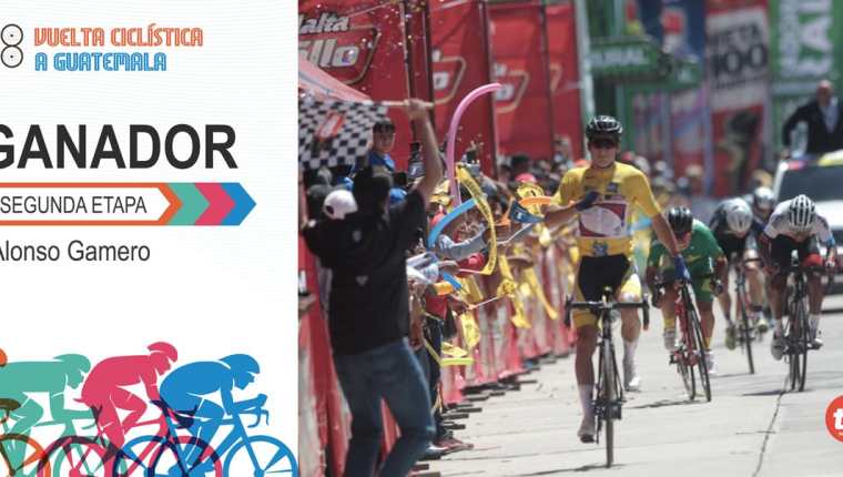 Alonso Gamero se volvió a vestir de gloria al ganar la segunda etapa de la 58 Vuelta a Guatemala. (Foto Prensa Libre: Norvin Mendoza)