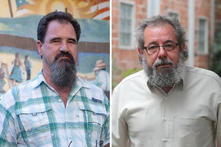 Padres Ademar Barilli y Mauro Verzeletti, personajes del Año de Prensa Libre. (Foto Prensa Libre: Esbin García)