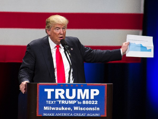 Donald Trump como virtual candidato presidencial republicano a la Casa Blanca.(Foto Prensa Libre:AFP).