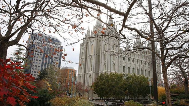 La sede principal de la Iglesia de Jesucristo de los Santos de los Últimos Días está en Salt Lake City, en el estado de Utah, EE.UU. GETTY IMAGES